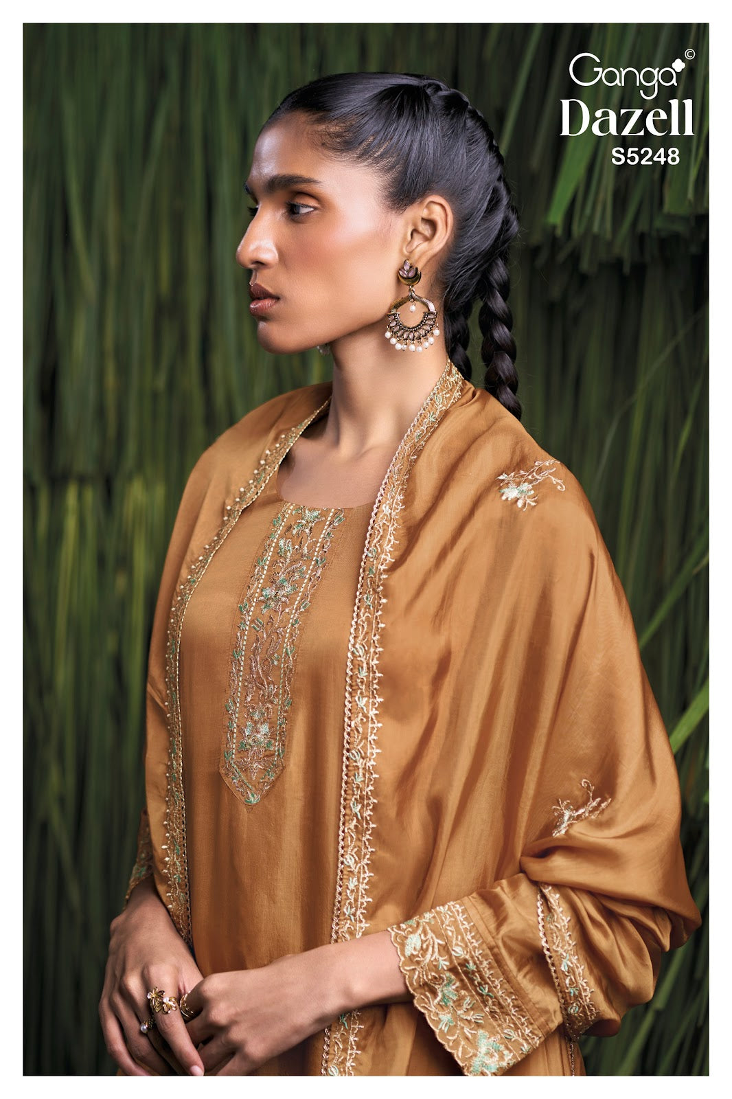 Dazell S5248 Ganga Habutai Silk Plazzo Style Suits Supplier Gujarat