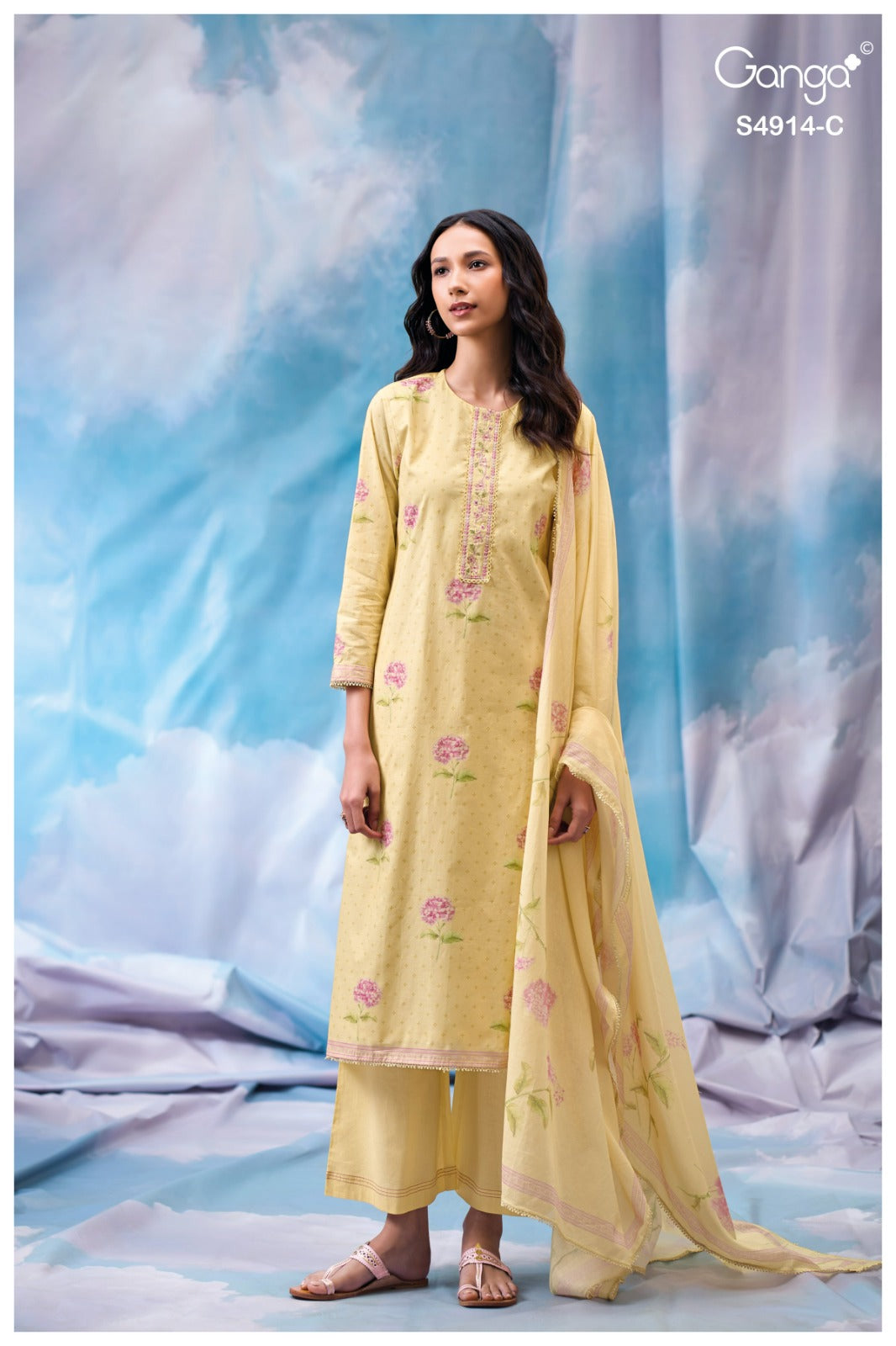 Dazia S4914 Ganga Cotton Plazzo Style Suits Exporter India