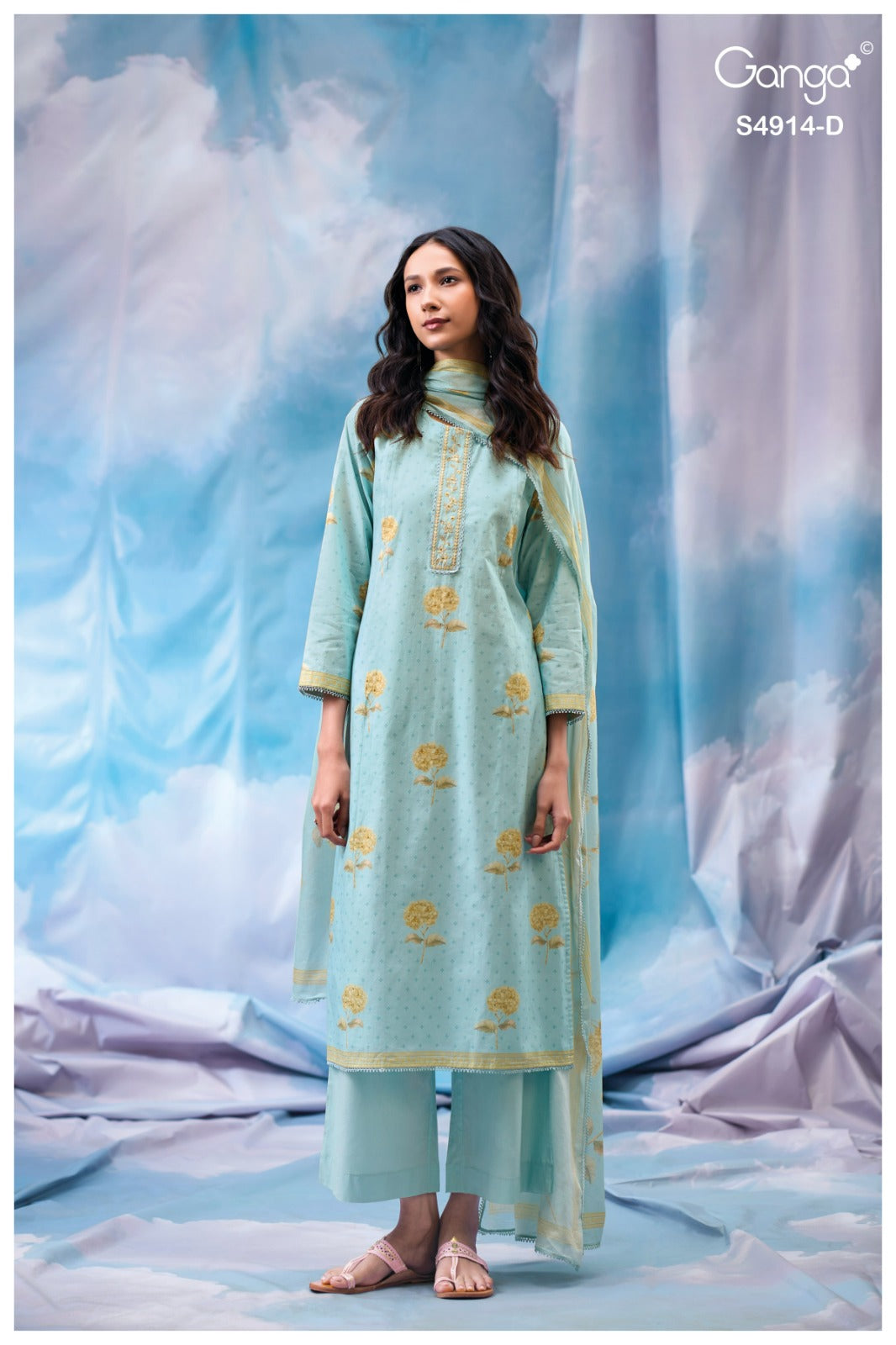 Dazia S4914 Ganga Cotton Plazzo Style Suits Exporter India