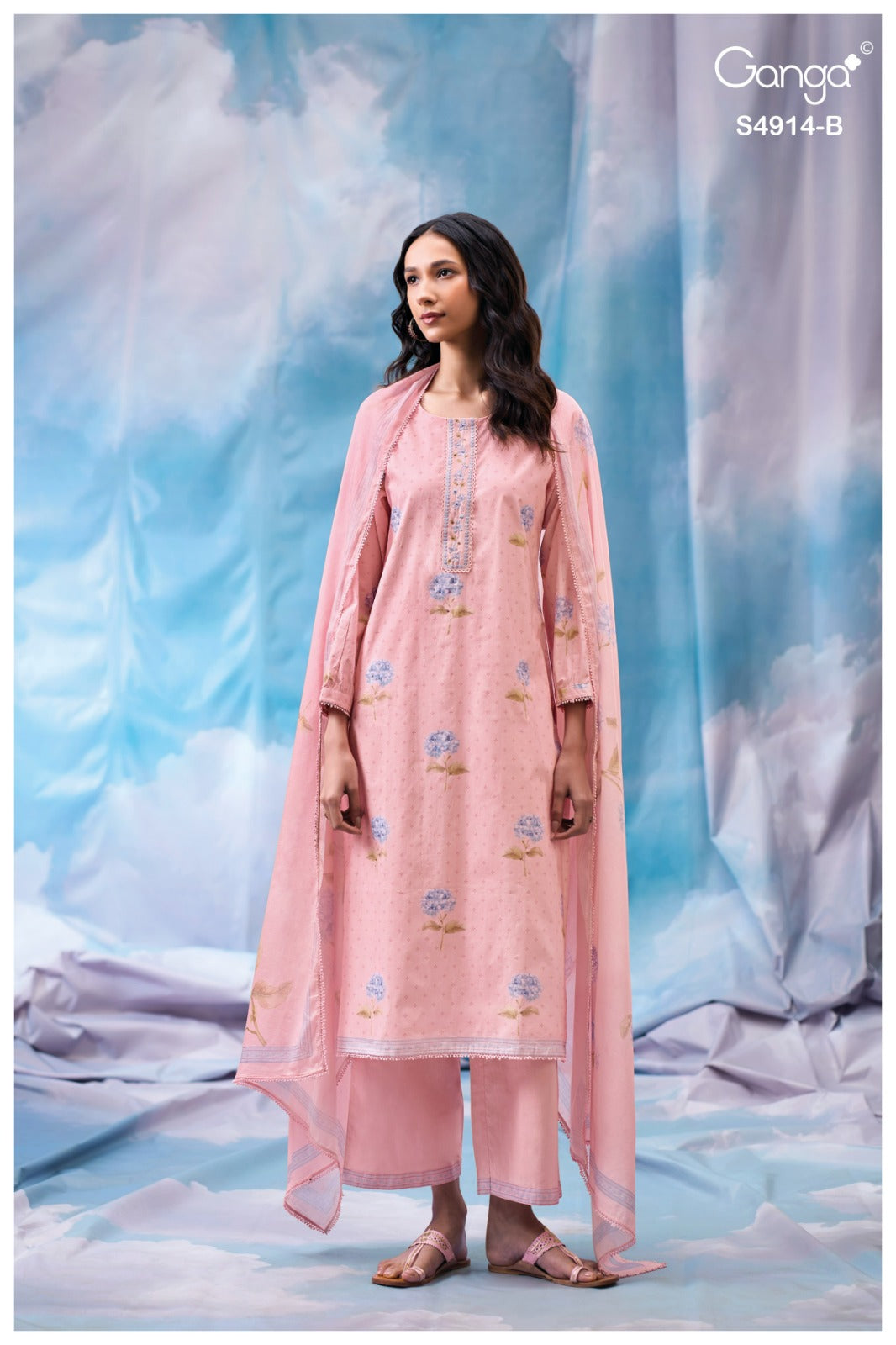 Dazia S4914 Ganga Cotton Plazzo Style Suits Exporter India