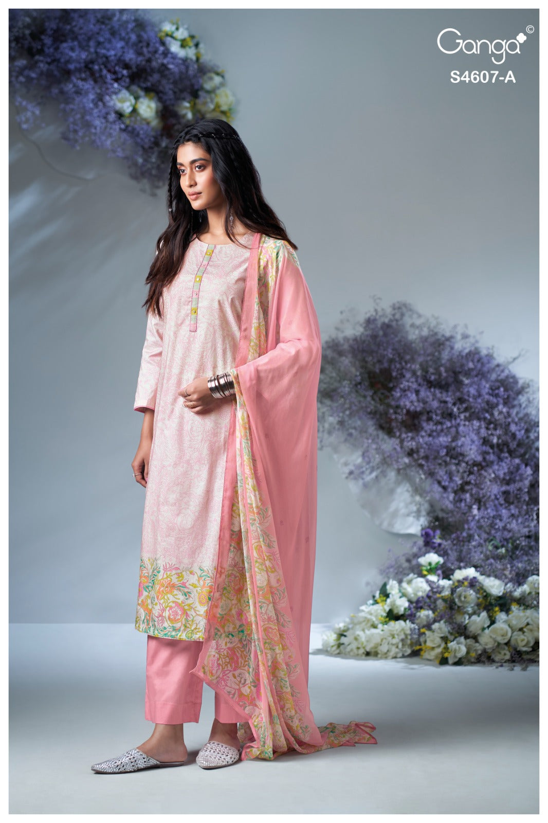 Daziel 4607 Ganga Cotton Pant Style Suits Wholesale Price