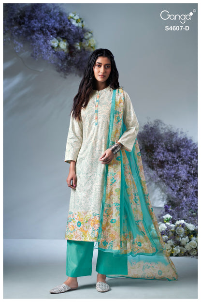 Daziel 4607 Ganga Cotton Pant Style Suits Wholesale Price