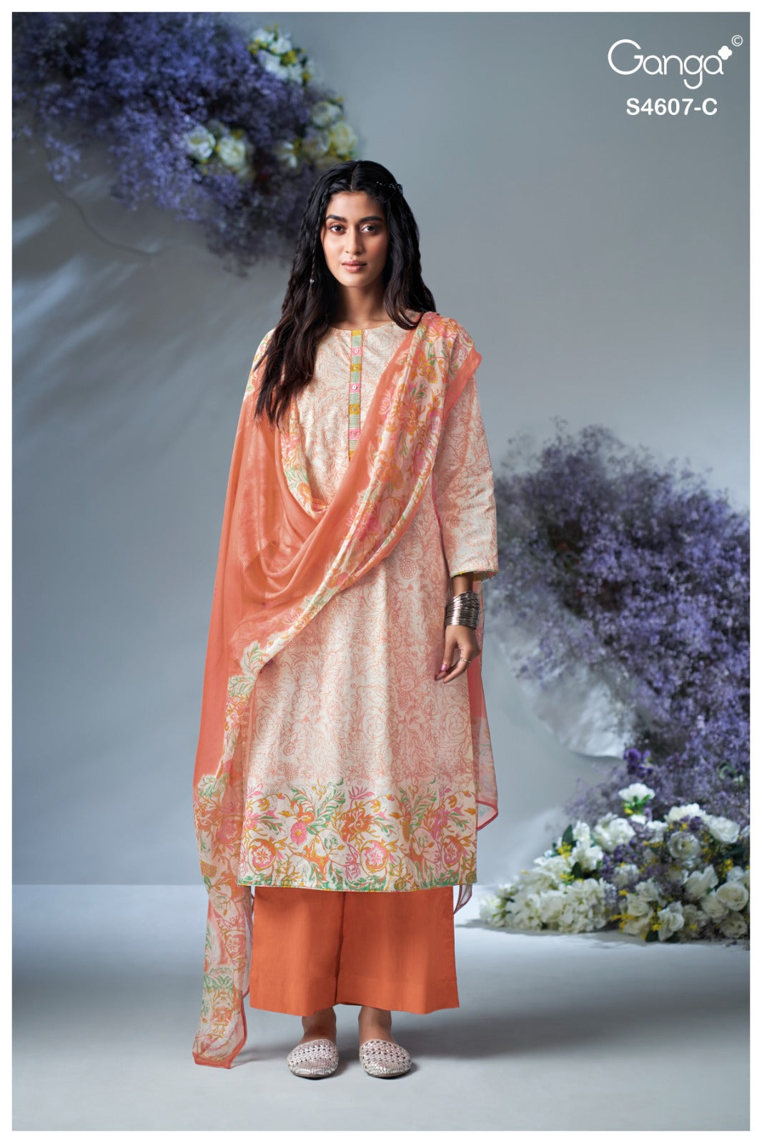Daziel 4607 Ganga Cotton Pant Style Suits Wholesale Price