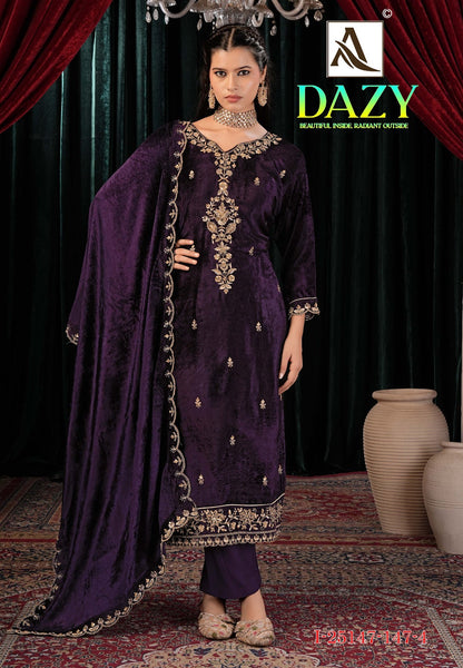 Dazy Alok Viscose Velvet Suits Supplier Ahmedabad