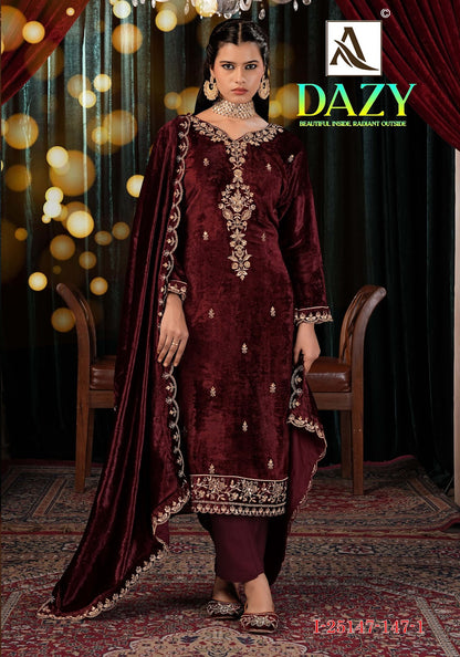Dazy Alok Viscose Velvet Suits Supplier Ahmedabad