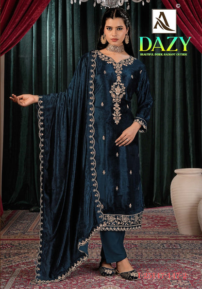 Dazy Alok Viscose Velvet Suits Supplier Ahmedabad