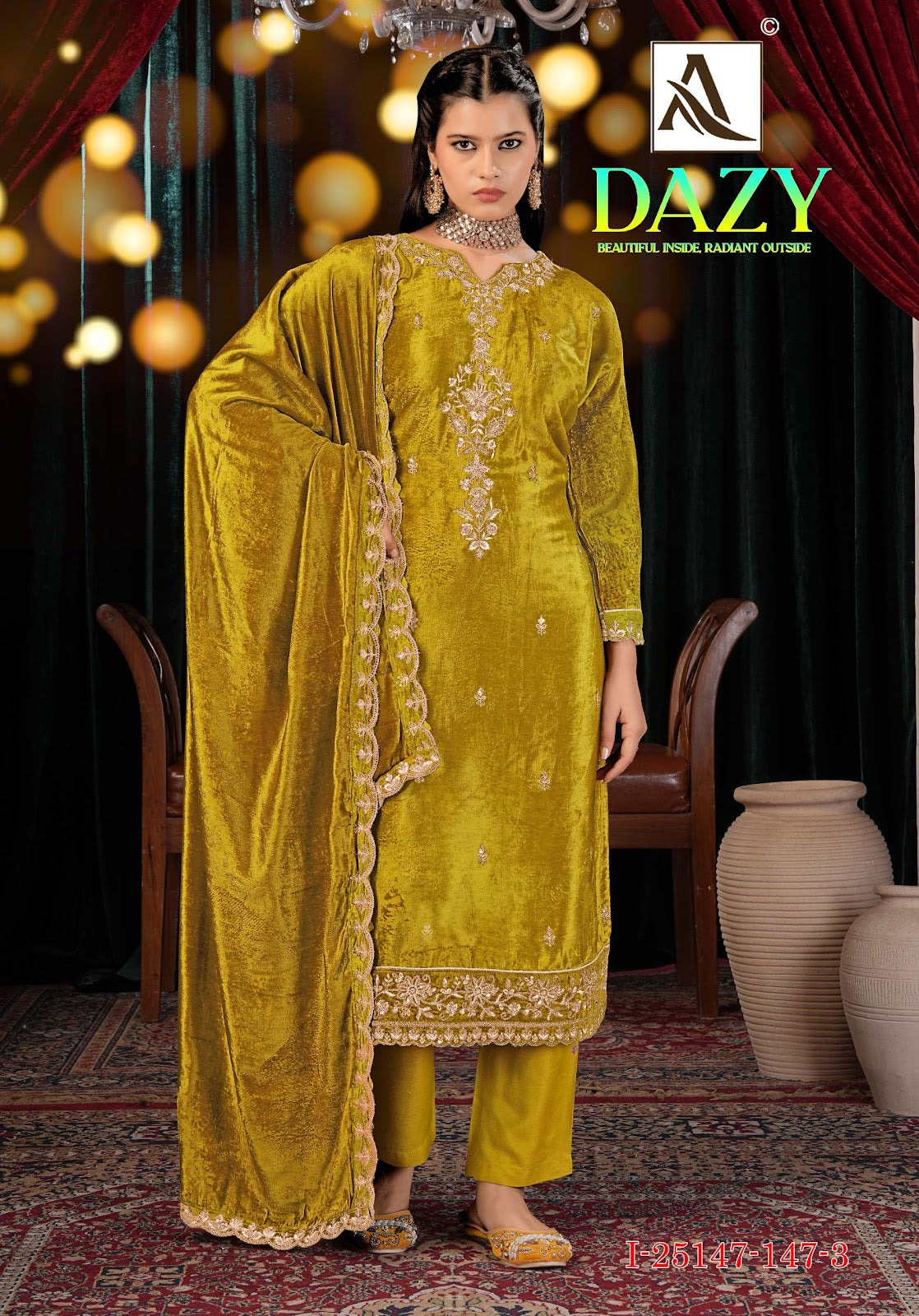 Dazy Alok Viscose Velvet Suits Supplier Ahmedabad