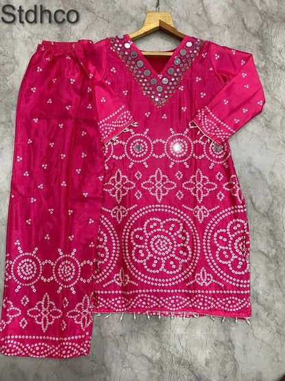 Dc-122 Stdhco Crush Co Ord Set Exporter Ahmedabad