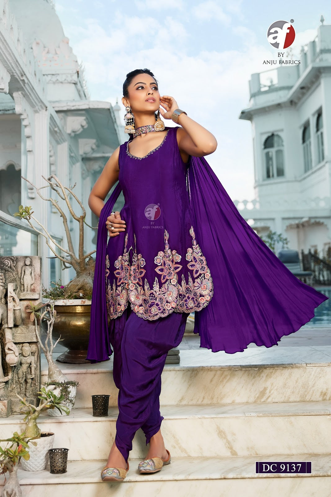 Dc 9137 Af Chinon Chiffon Readymade Suits Exporter Ahmedabad