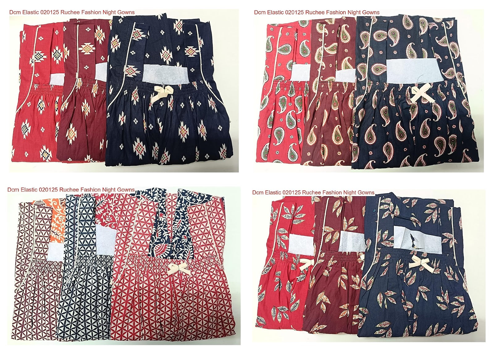 Dcm Elastic 020125 Ruchee Fashion Night Gowns Wholesale Price