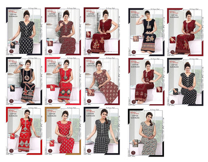 Dcm Sleeveless 1705 Ruchee Fashion Cotton Night Gowns Supplier