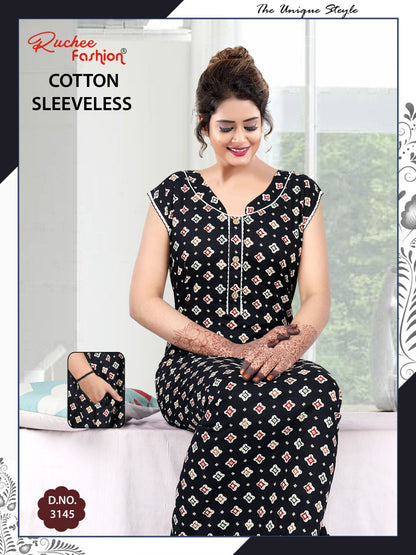 Dcm Sleeveless 1705 Ruchee Fashion Cotton Night Gowns Supplier