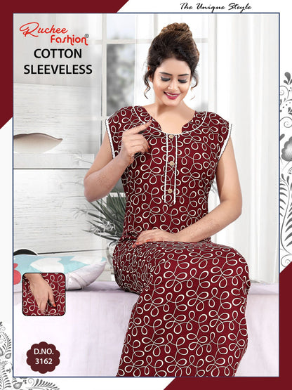 Dcm Sleeveless 1705 Ruchee Fashion Cotton Night Gowns Supplier