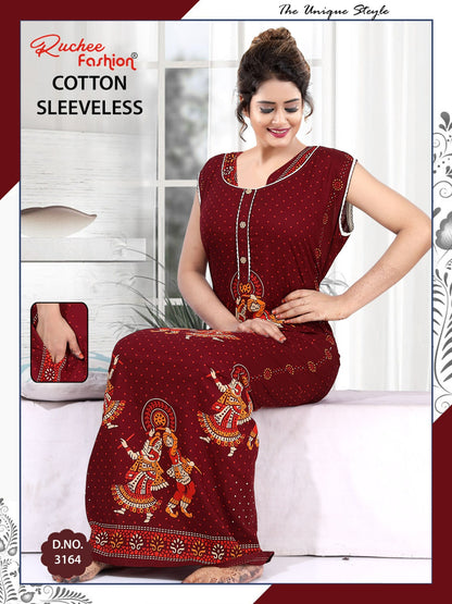 Dcm Sleeveless 1705 Ruchee Fashion Cotton Night Gowns Supplier