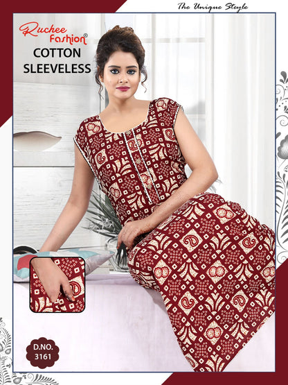 Dcm Sleeveless 1705 Ruchee Fashion Cotton Night Gowns Supplier