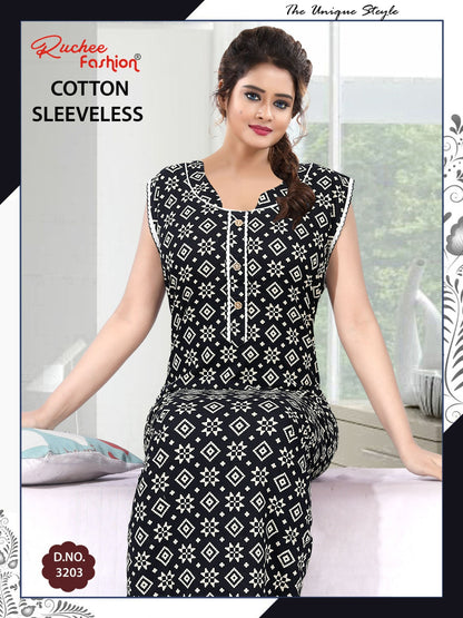 Dcm Sleeveless 1705 Ruchee Fashion Cotton Night Gowns Supplier