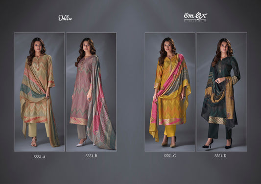Debbie Omtex Russian Silk Pant Style Suits Supplier Gujarat