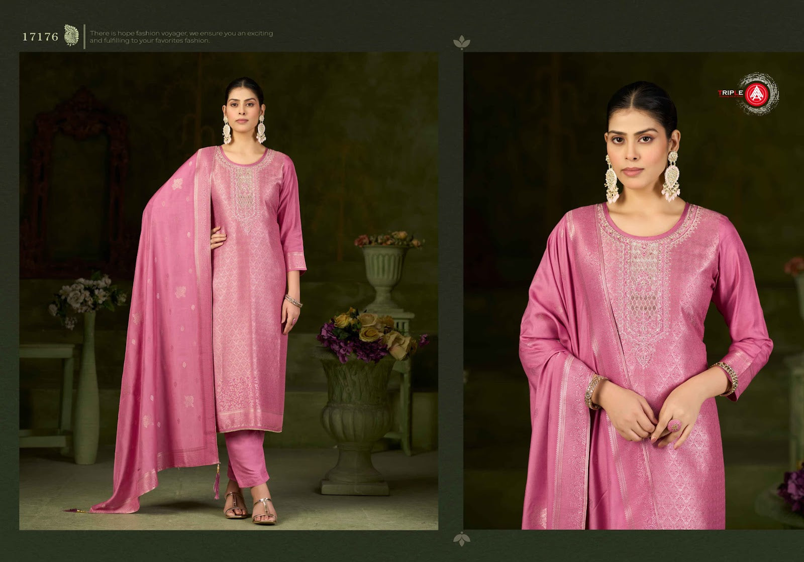 Debotri Vol 3 Triple Aaa Muslin Jacquard Pant Style Suits Exporter India