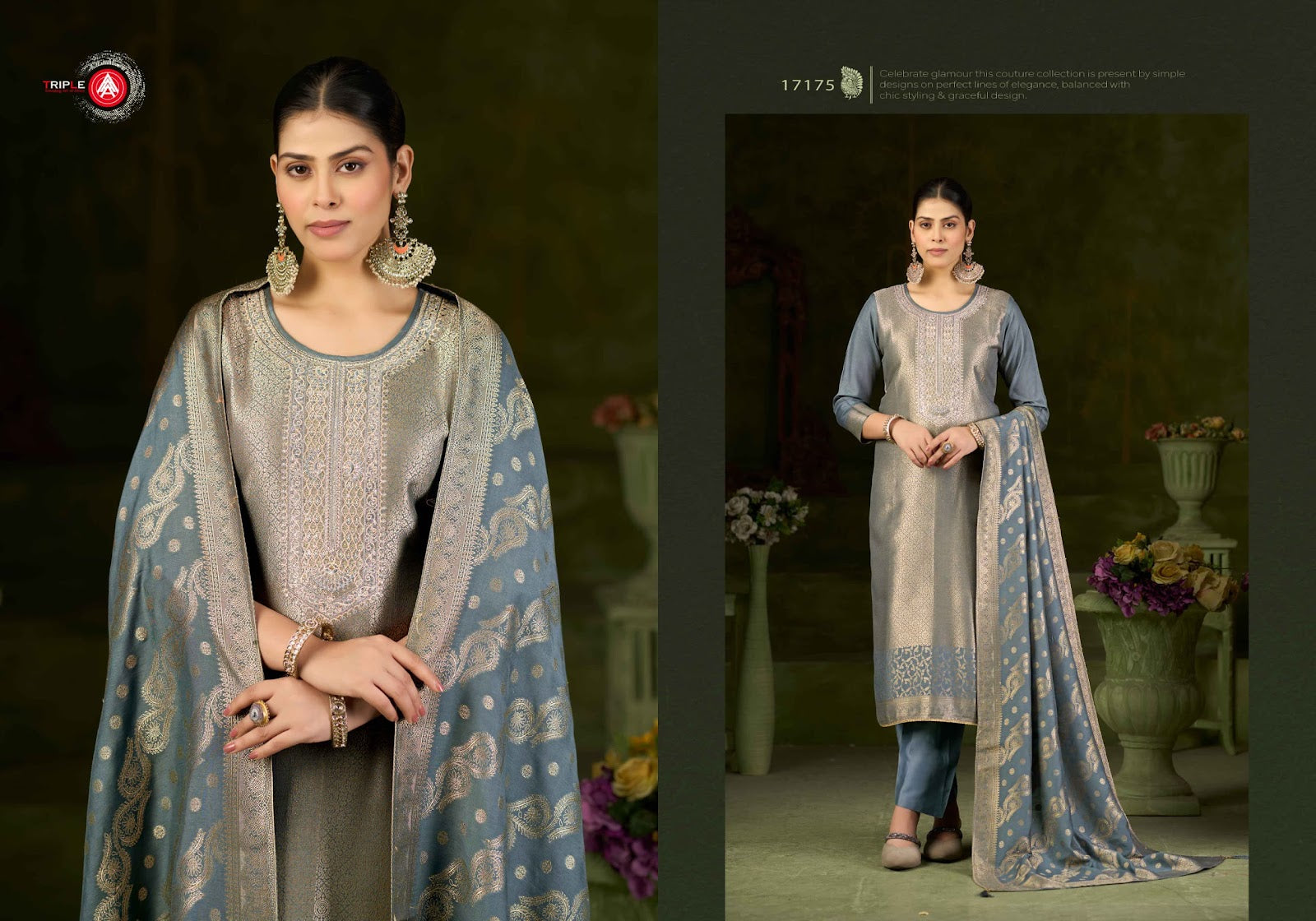 Debotri Vol 3 Triple Aaa Muslin Jacquard Pant Style Suits Exporter India