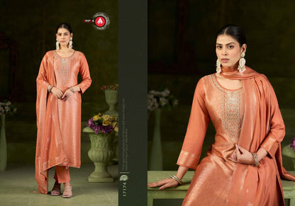 Debotri Vol 3 Triple Aaa Muslin Jacquard Pant Style Suits Exporter India