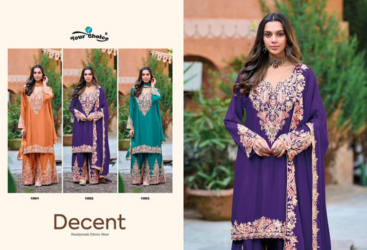 Decent Your Choice Chinnon Pakistani Readymade Suits Exporter Gujarat