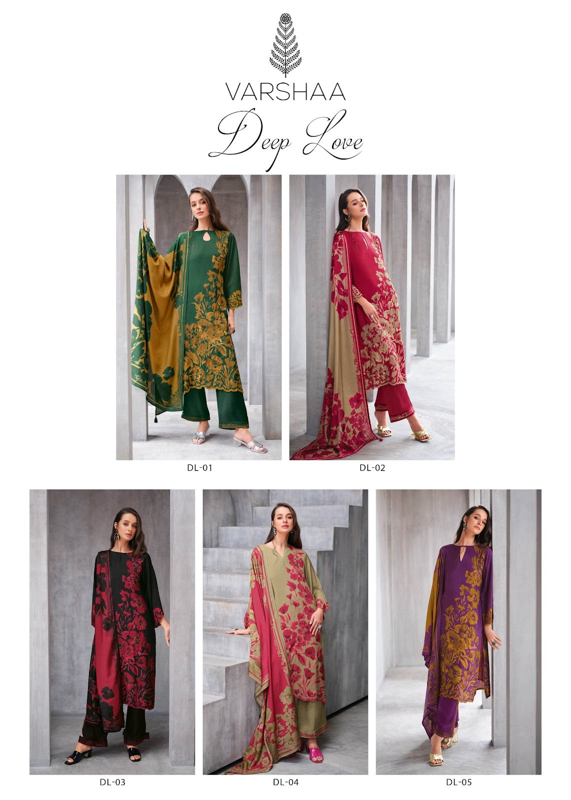 Deep Love Varshaa Viscose Muslin Pant Style Suits Manufacturer
