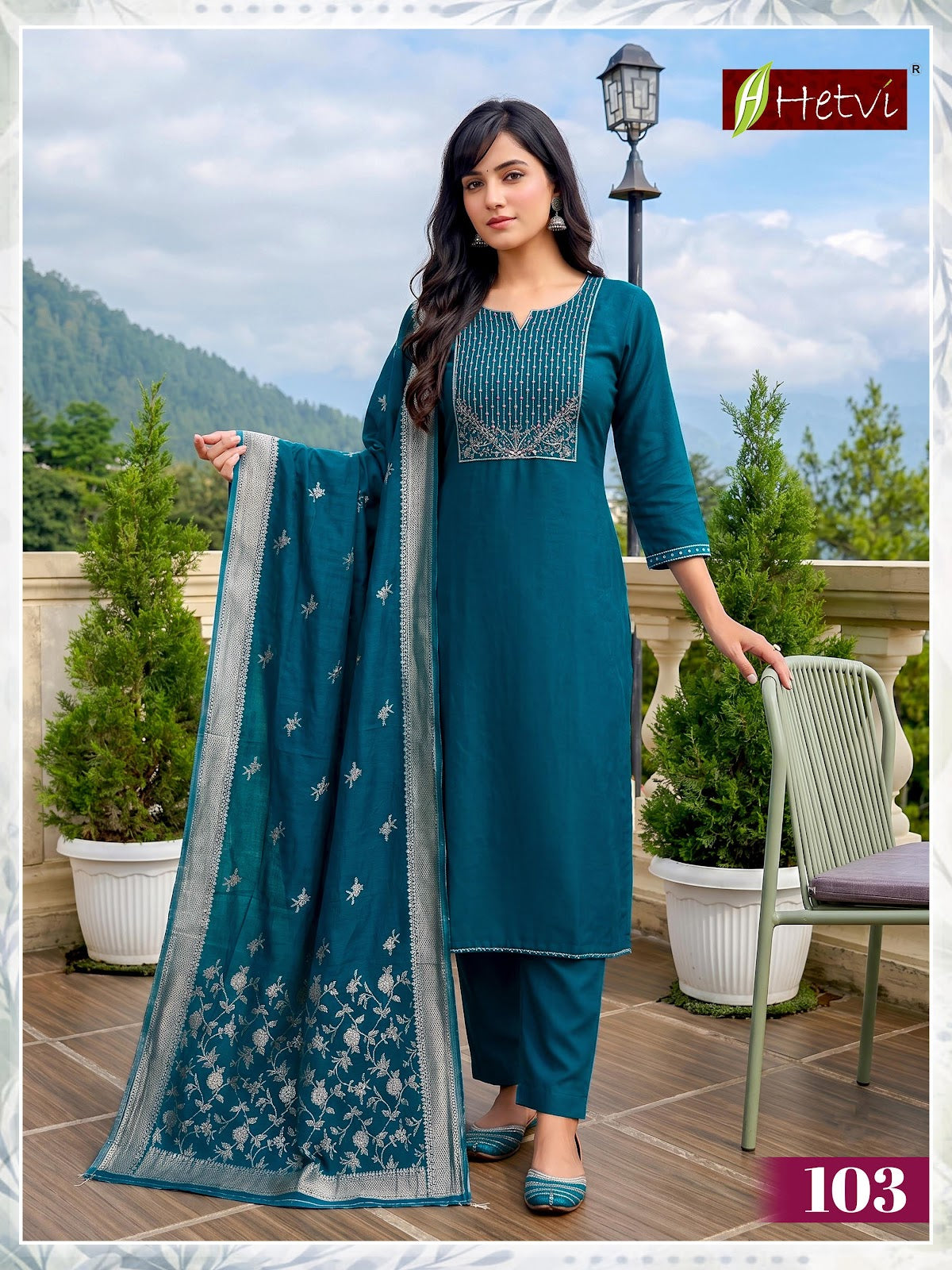 Deepali Hetvi Jacquard Silk Readymade Pant Style Suits Wholesale