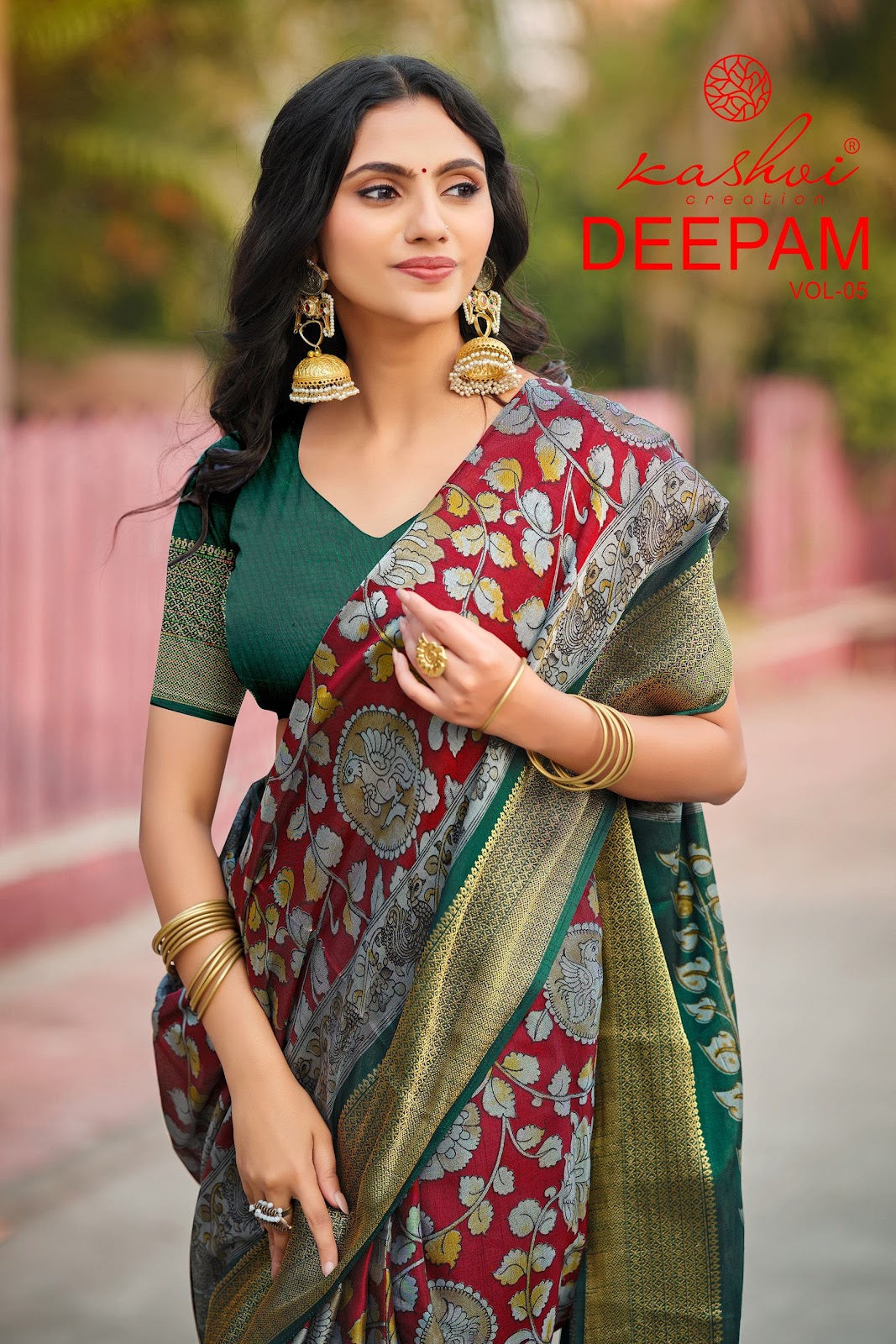 Deepam Vol 5 Kashvi Creation Dola Silk Sarees Supplier India