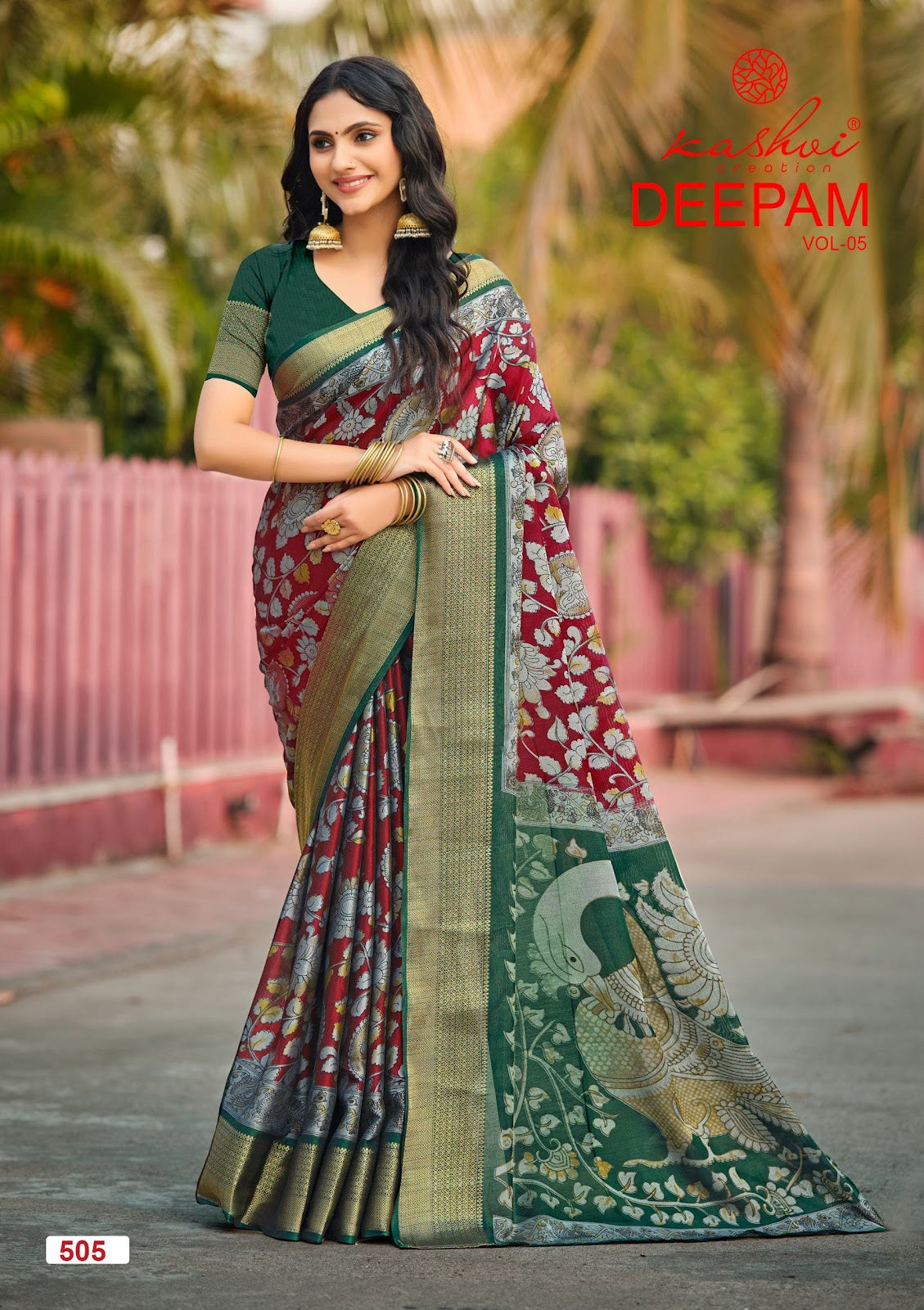 Deepam Vol 5 Kashvi Creation Dola Silk Sarees Supplier India