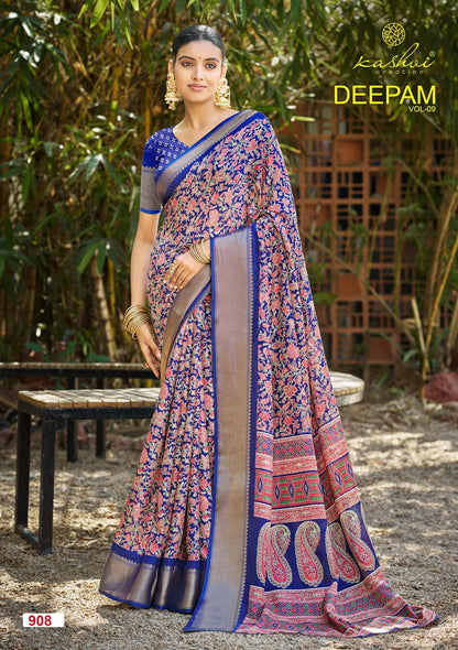 Deepam Vol 9 Kashvi Creation Dola Silk Sarees Manufacturer India