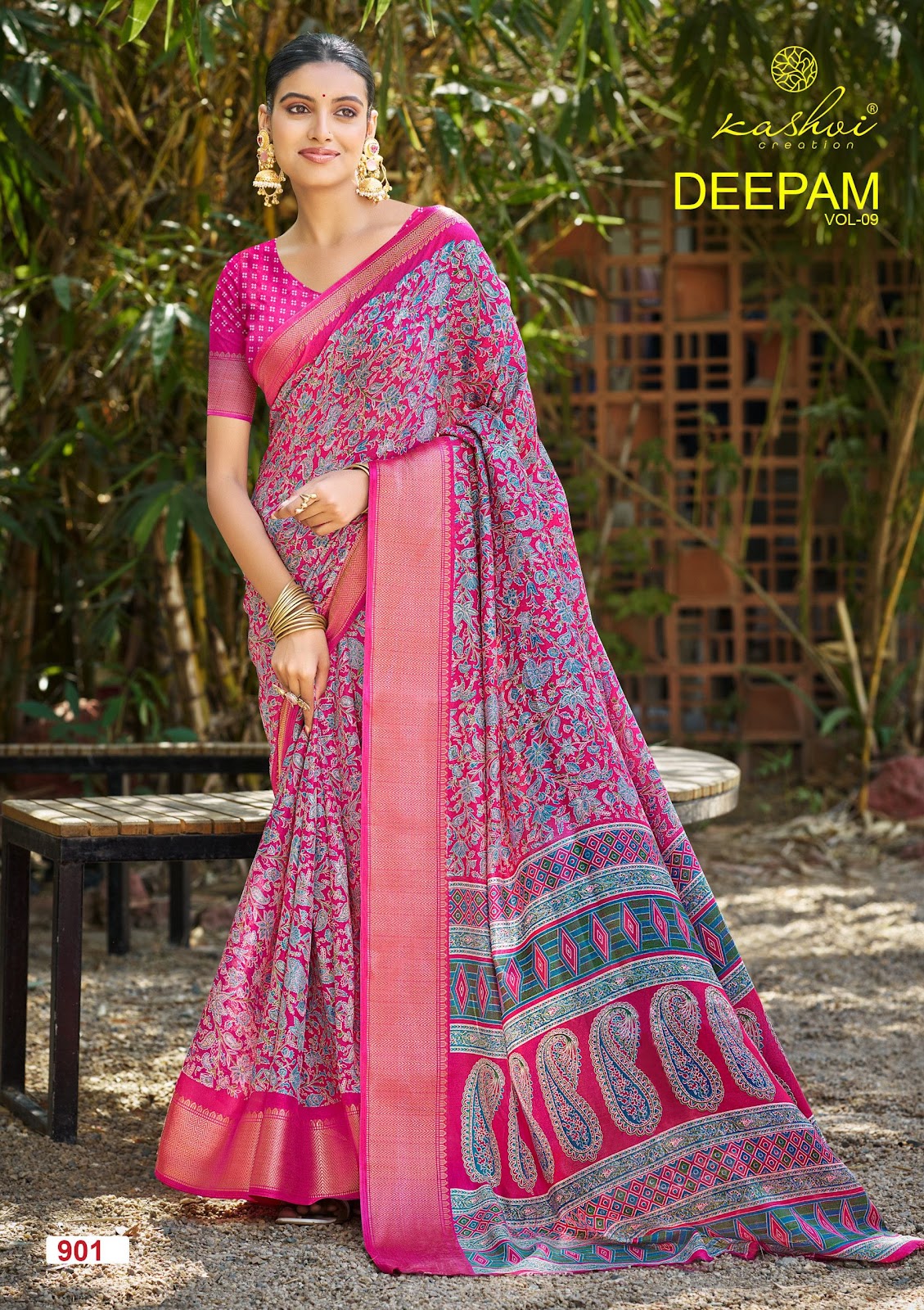 Deepam Vol 9 Kashvi Creation Dola Silk Sarees Manufacturer India