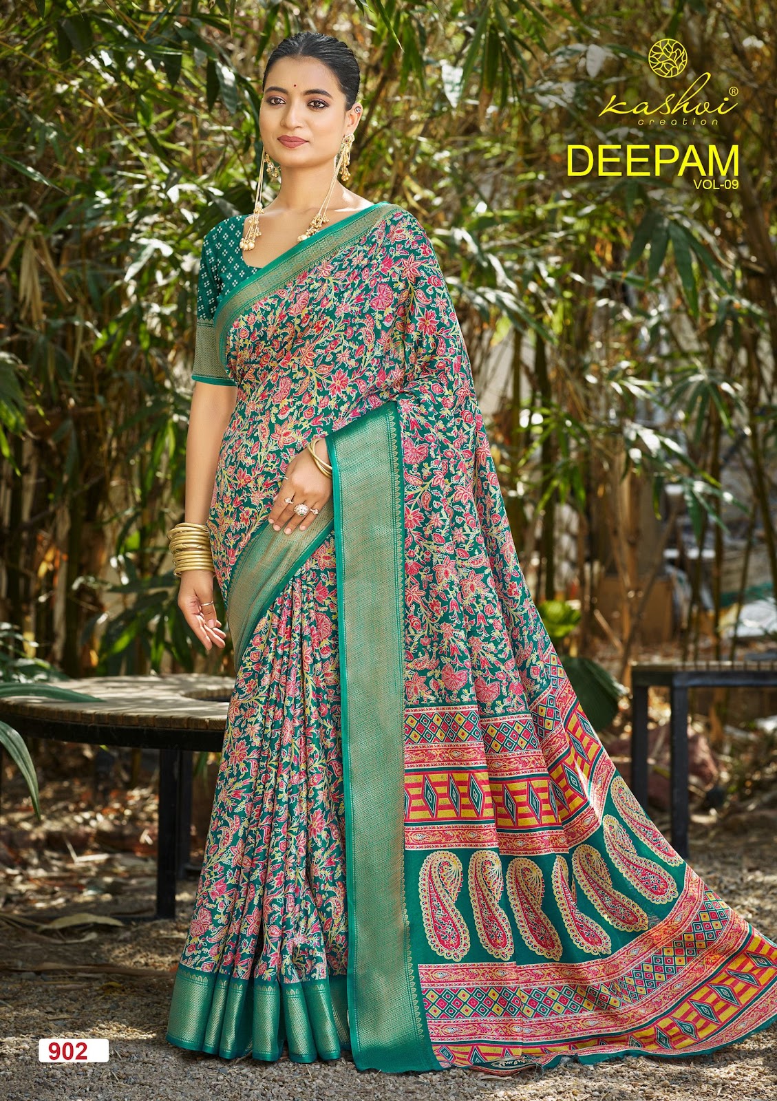 Deepam Vol 9 Kashvi Creation Dola Silk Sarees Manufacturer India