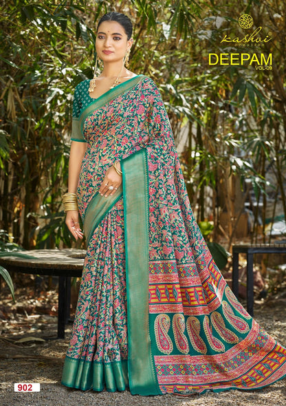 Deepam Vol 9 Kashvi Creation Dola Silk Sarees Manufacturer India
