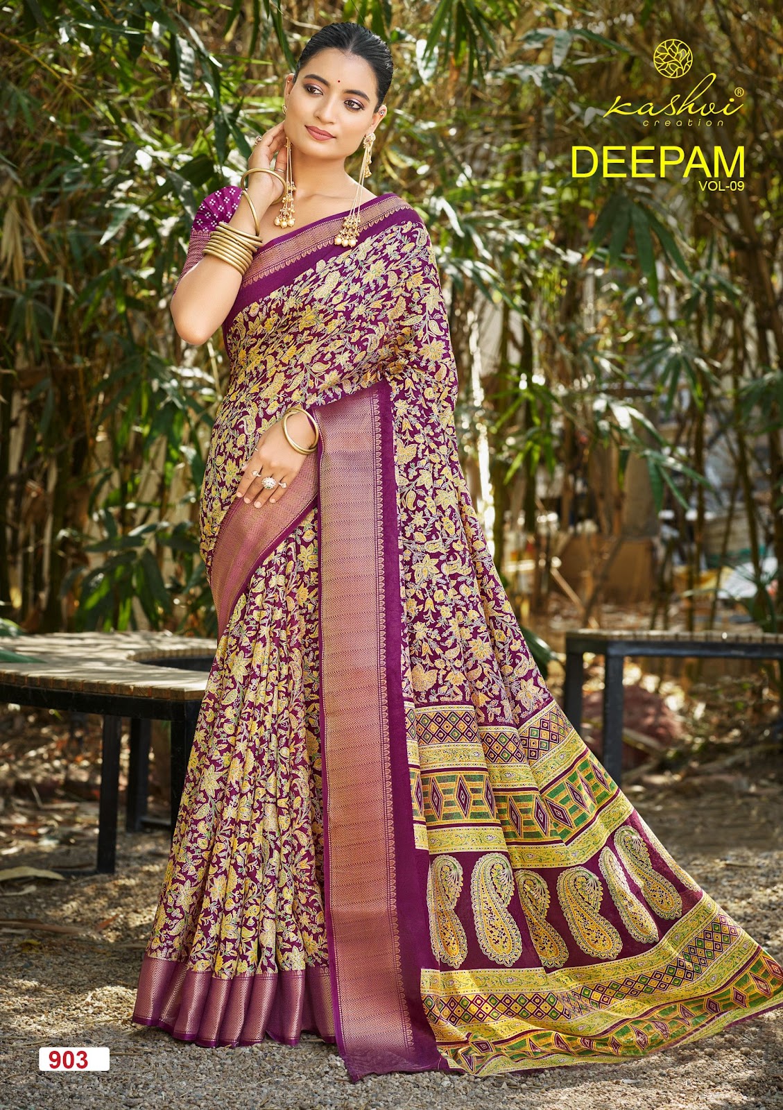Deepam Vol 9 Kashvi Creation Dola Silk Sarees Manufacturer India