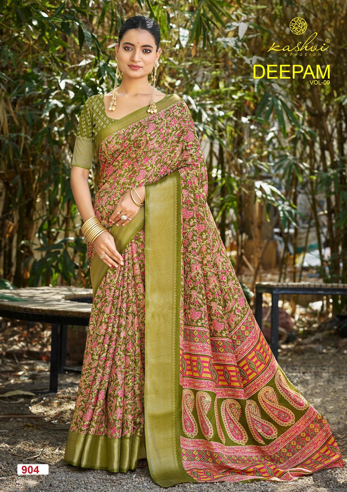 Deepam Vol 9 Kashvi Creation Dola Silk Sarees Manufacturer India