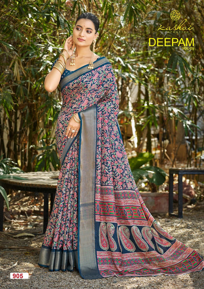 Deepam Vol 9 Kashvi Creation Dola Silk Sarees Manufacturer India