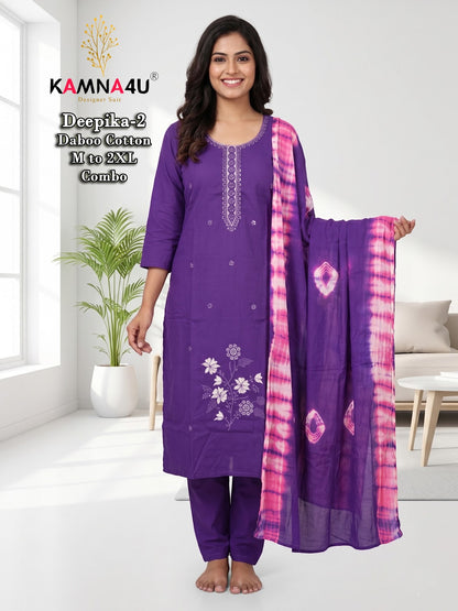 Deepika Kamna4U Dhabu Readymade Cotton Pant Suits Supplier India