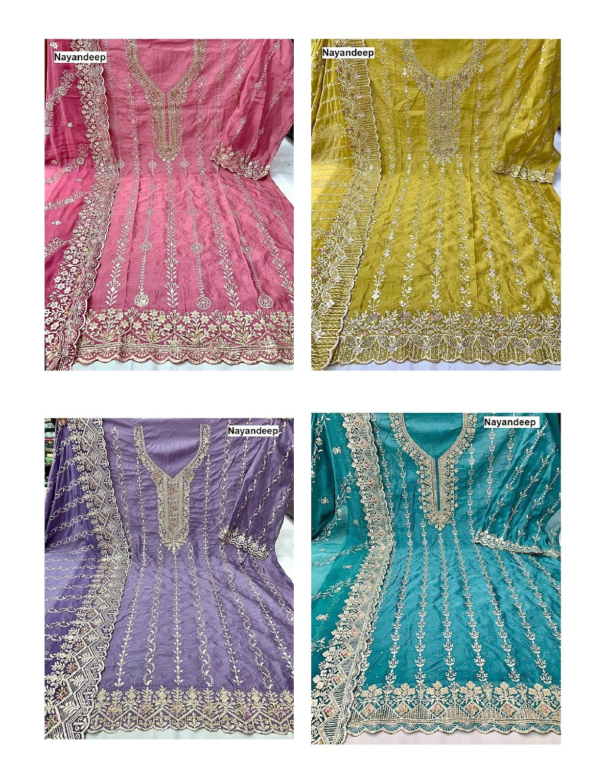 Deepika Nayandeep Organza Salwar Suits Wholesale Price