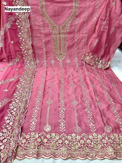 Deepika Nayandeep Organza Salwar Suits Wholesale Price