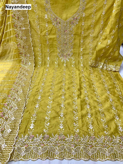 Deepika Nayandeep Organza Salwar Suits Wholesale Price