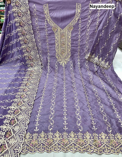 Deepika Nayandeep Organza Salwar Suits Wholesale Price