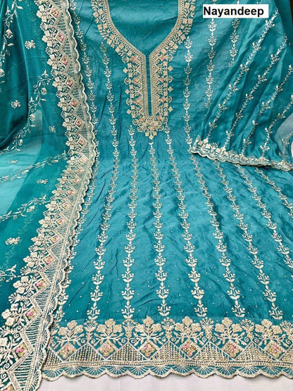 Deepika Nayandeep Organza Salwar Suits Wholesale Price