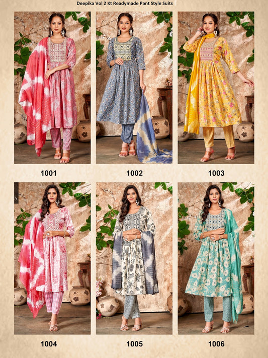 Deepika Vol 2 Kt Capsule Readymade Pant Style Suits Manufacturer