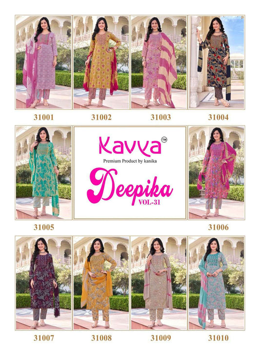 Deepika Vol 31 Kavya Capsule Readymade Pant Style Suits Exporter Ahmedabad