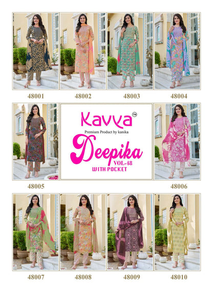 Deepika Vol 48 Kavya Capsule Readymade Pant Style Suits Wholesaler India