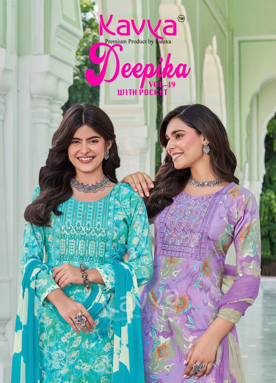 Deepika Vol 49 Kavya Capsule Readymade Pant Style Suits Wholesaler