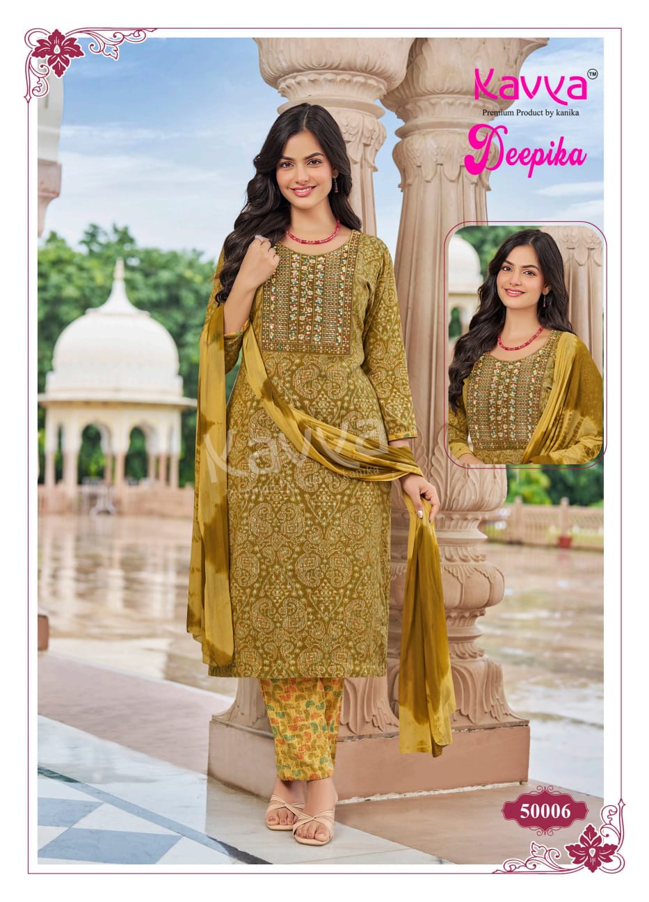 Deepika Vol 50 Kavya Capsule Readymade Pant Style Suits Exporter