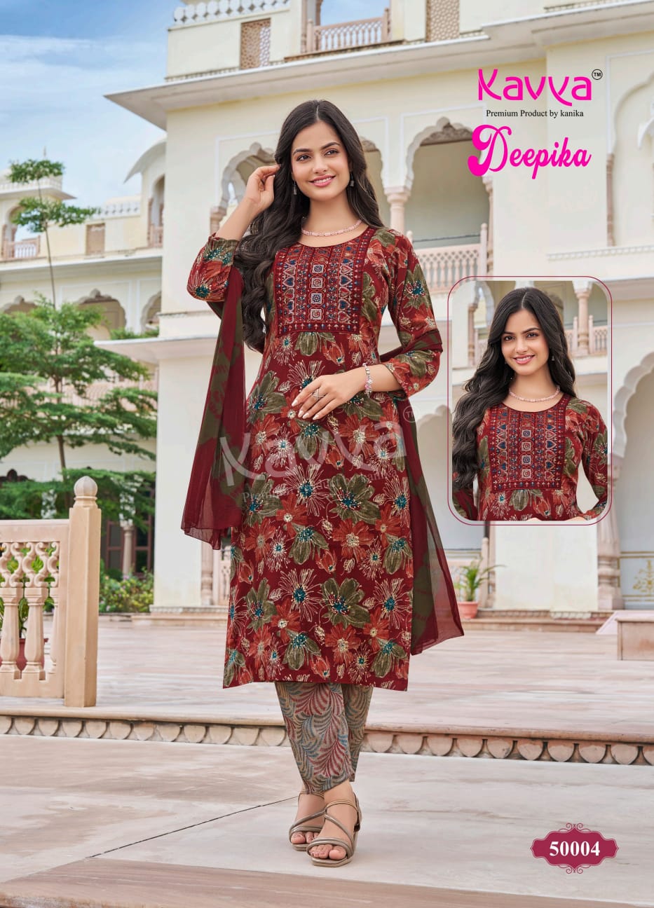 Deepika Vol 50 Kavya Capsule Readymade Pant Style Suits Exporter