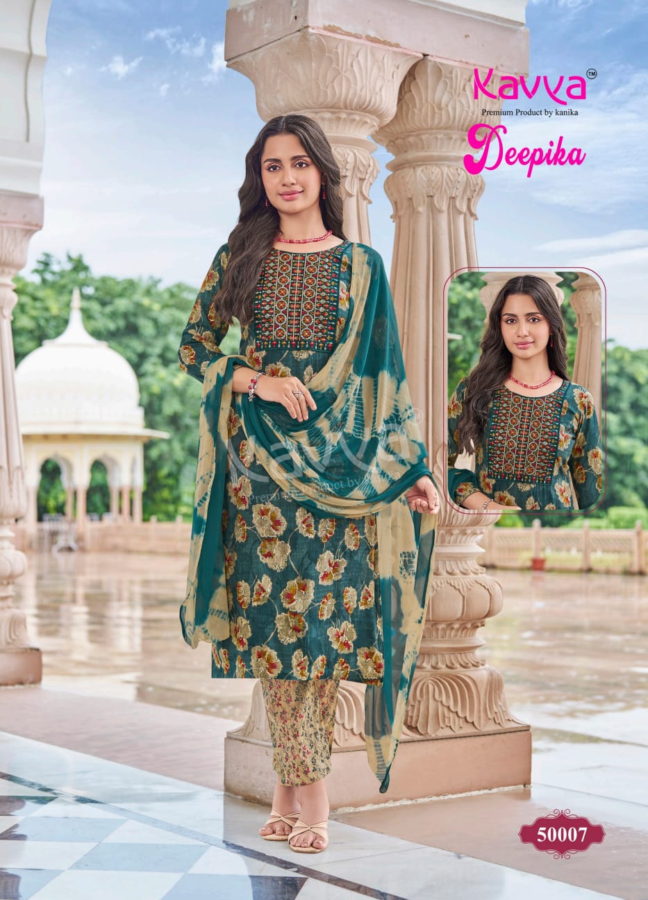 Deepika Vol 50 Kavya Capsule Readymade Pant Style Suits Exporter