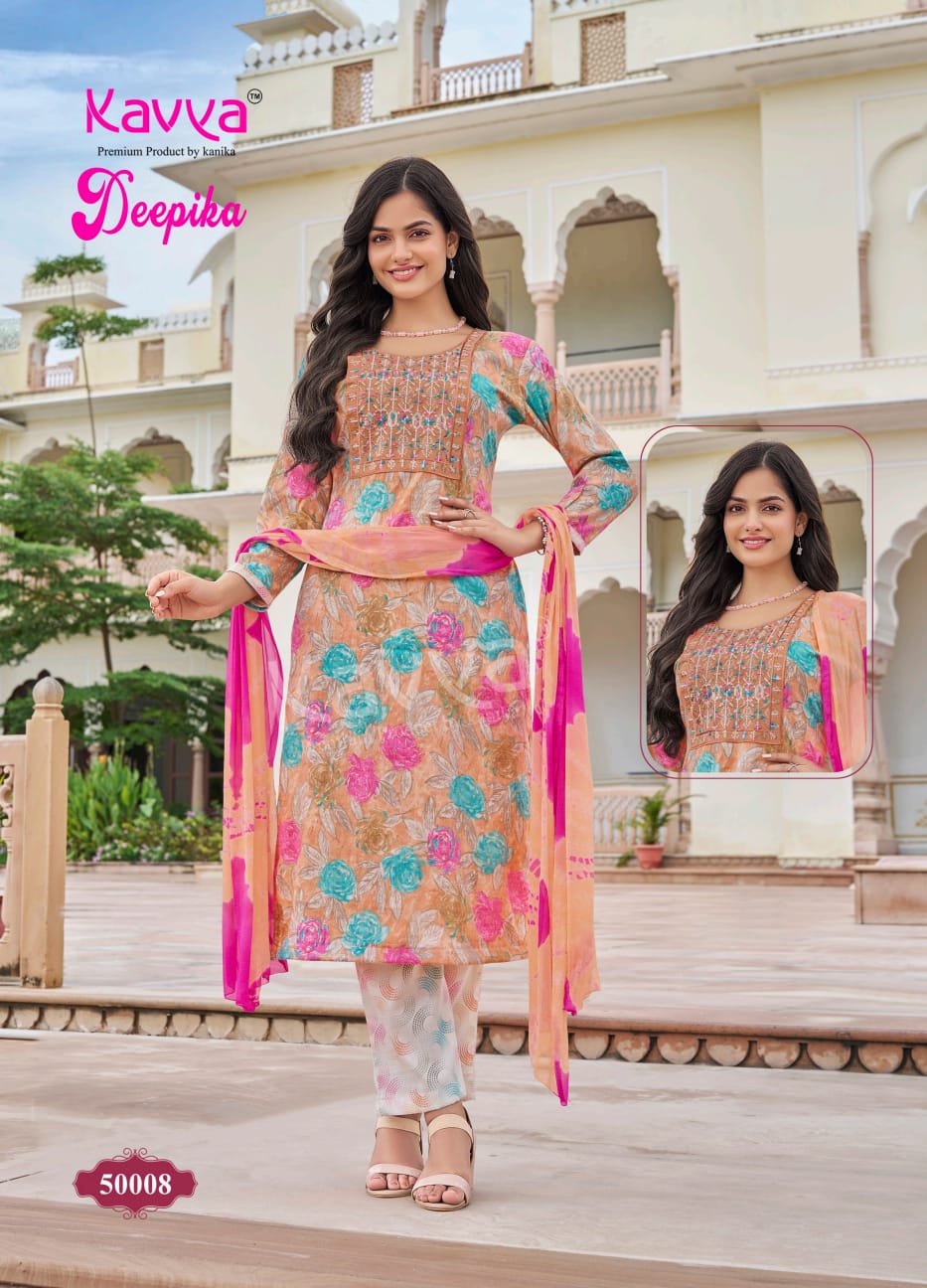 Deepika Vol 50 Kavya Capsule Readymade Pant Style Suits Exporter